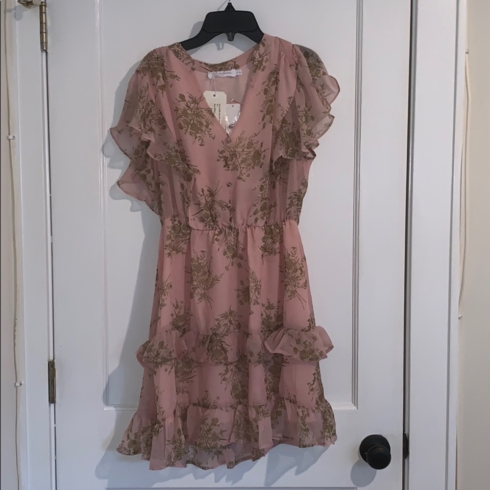 Floral ruffle dress